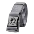 Professional gray tactical belt for men featuring heavy duty imitation nylon and alloy buckle - 125cm / Gray