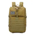 45L large capacity tactical military backpack in khaki tan with Molle system and US flag patch - Style 1 / 45L / Khaki - Style 1 (With Flag Patch)
