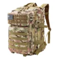 Large 45L camouflage tactical 3P backpack for outdoor camping hiking and combat sports - Style 2 / 45L / CP Color - Style 2 (With Flag Patch)
