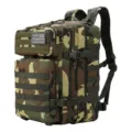 45L camouflage tactical backpack with US flag patch for outdoor camping hiking - Style 2 / 45L / Jungle Camo - Style 2 (With Flag Patch)
