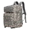 Large 45L tactical backpack in ACU digital camouflage for outdoor hiking and camping - Style 2 / 45L / ACU - Style 2 (With Flag Patch)