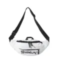 Minimalist white TENGRUN sports waist bag for men and women, casual crossbody chest bag - White