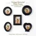 Vintage black and gold photo frame set with oval, square and heart shapes - 5-Piece Set Combination