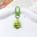 Cute 6cm green resin Christmas tree keychain for student bag accessories and festive gifts - Christmas Tree
