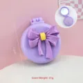 Brosse à cheveux pliante violette avec miroir et joli nœud papillon. - Peigne Miroir Pliable Nœud / Violet