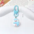 Cute snowman keychain with light blue lobster clasp for Christmas gift, 6.3cm height - Snowman