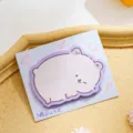 Kawaii lavender mouse-shaped sticky notes for creative journaling and office memos - Mouse