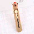 Joli cutter capybara, petit couteau de bureau marron pour papeterie et loisirs créatifs. - Capybara - chapeau