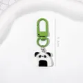 Cute panda rice ball resin keychain cute bag pendant accessory 5.3cm length stylish gift - Surprised Big Mouth (A0316)