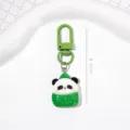 Llavero de panda de resina verde bonito colgante de bolso accesorio de dibujos animados 6.3cm - Oso Durmiente (A0316)