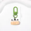 Lindo llavero de panda mini colgante de resina dije de bolsa de dibujos animados - Hermanos Gemelos (A0316)