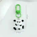 Cute cartoon panda resin keychain bag pendant aesthetic accessory cute backpack charm. - Prone Panda (A0316)