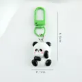 Cute cartoon panda keychain resin bag charm metal lobster clasp fashion accessory gift - Sitting Panda (A0316)