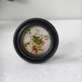 Vintage American style black and gold round photo frame with floral art on textured surface - Round (021) / Inner 7x7cm / Outer 10.5x10.5cm