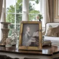 Luxe vintage Europese fotolijst met klassiek olieverfschilderij voor wand- en tafeldecoratie. - 7 Inch Buitendiameter: 16.5*21CM