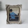 Viktorianischer dekorativer Harz Bilderrahmen Vintage Tisch Display Deko Geschenk - Innendurchmesser 13*18, Außendurchmesser 19*23 cm