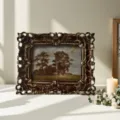 Vintage ornate photo frame tabletop European style decorative picture frame desktop ornament - Standard Tabletop Carved Embossed Photo Frame / Single Piece (Inner 12.8x18CM Outer 19x24CM)