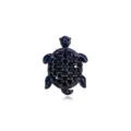 Broche tortue vintage en émail bleu ornée de cristaux scintillants et de strass fins - Style Tortue Émail Poli Bleu Foncé (款式5)