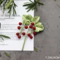 Elegante vintage handgemaakte bessen broche met groene bladeren, maat 7,2x4,9 cm - Rode Bes Groen Blad Stijl (SMT1005003927850261)