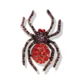 Exquisite vintage spider insect brooch with vibrant red and purple rhinestones in alloy - Red Purple Vintage Style (SP04)