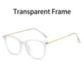 Fashionable ultra-light round anti-blue light reading glasses with transparent frame - Anti-Blue Light Clear / Clear