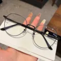 Lunettes élégantes à monture noire large pour hommes et femmes, sans correction - Verres Anti-Lumière Bleue / Noir