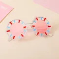 Lunettes de soleil tournesol pour enfants avec protection UV et accents de monture colorés - Monture Blanc Givré Tournesol