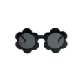 Stylish flower-shaped children's sunglasses for ages 1-8 years old - Black Frame