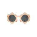 Adorable peach orange flower-shaped sunglasses for children and toddlers aged 1-8 - Transparent Tea Frame