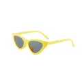 Stylish vintage cat-eye sunglasses featuring a bold yellow frame and dark grey lenses - Yellow Frame