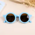 Elegantes gafas de sol redondas mate azul claro para niños con protección UV400 - Azul Cielo
