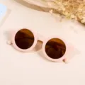 Gafas de sol redondas de color rosa mate para niños con protección UV400 total - Marco Rosa