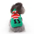 Cute Christmas pet sweater for dogs, green turtleneck winter warm knitted puppy clothes with Santa. - MYD95 Christmas Skirt Sweater
