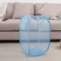 Langlebiger hellblauer faltbarer Netz-Wäschekorb für die Organisation und Aufbewahrung - 36*36*58cm / Himmelblau