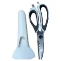 Kitchen scissors with magnetic sheath, heavy duty poultry shears and kitchen tool in gray. - 3.0mm Thick / Off-White