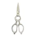 Stainless steel multi functional kitchen scissors detail view showing sharp blades. - Packed in PVC Bag