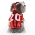 Joli sweat à capuche rouge brillant pour chien avec numéro 20, vêtement confortable. - SDZ101 rouge