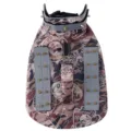 Durable camo pet bite-proof dog vest with metal studs for outdoor sports and training - S / Brown Camouflage Four-Row Spikes Handle Style