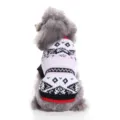Classic retro Nordic pattern pet sweater for small and medium dogs warm winter dog clothes - S / Pink
