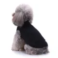 Solid black dog vest for summer pet clothing, breathable sleeveless design for small dogs. - S / Black Tank Top CZD52
