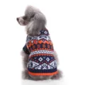 Classic retro dog sweater winter warm knit pet clothes for small and medium dogs apparel - S / Sapphire Blue