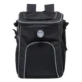 Multifunktionaler schwarzer Haustier-Rucksack mit Netzbelüftung und LED-Sicherheitslicht - Schwarz