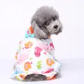 Süße Baumwoll Vierbeiner Hundepyjamas mit niedlichem Zeichentrickdruck für kleine Haustiere. - M / Vierbeiniger Jumpsuit (Meerjungfrau Ozean-Druck)