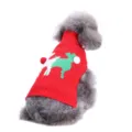 Red Christmas reindeer dog sweater turtleneck winter pet puppy apparel for small dogs - 3D Elk Red (MYD92)
