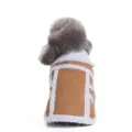 Cozy brown and white shearling dog winter jacket for cold weather pet apparel warm - XS / Coffee
