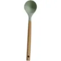 Silicone soup ladle with wooden handle heat resistant kitchen cooking spoon green tool - Green Tea Soup Ladle