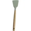 Green Silicone Spatula with Natural Wooden Handle Kitchen Cooking Utensil Variant - Green Tea Solid Turner