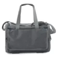 Foldable dark grey pet carrier bag, portable travel trolley for small dogs and cats use. - Gray Single Bag (XBD30) / M / Gray (Without Trolley)