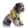 Imperméable pour chien à quatre pattes mignon avec design camouflage coloré pour animaux. - XS / Vert Fluorescent