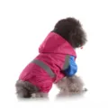 Imperméable pour chien avec capuche et bandes réfléchissantes, vêtement léger pour animaux. - XL / Rose rouge